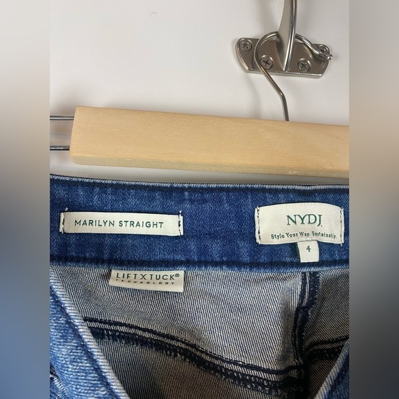 NYDJ Blue Cropped capris Jeans with Stretch sz 4 - Picture 10 of 13